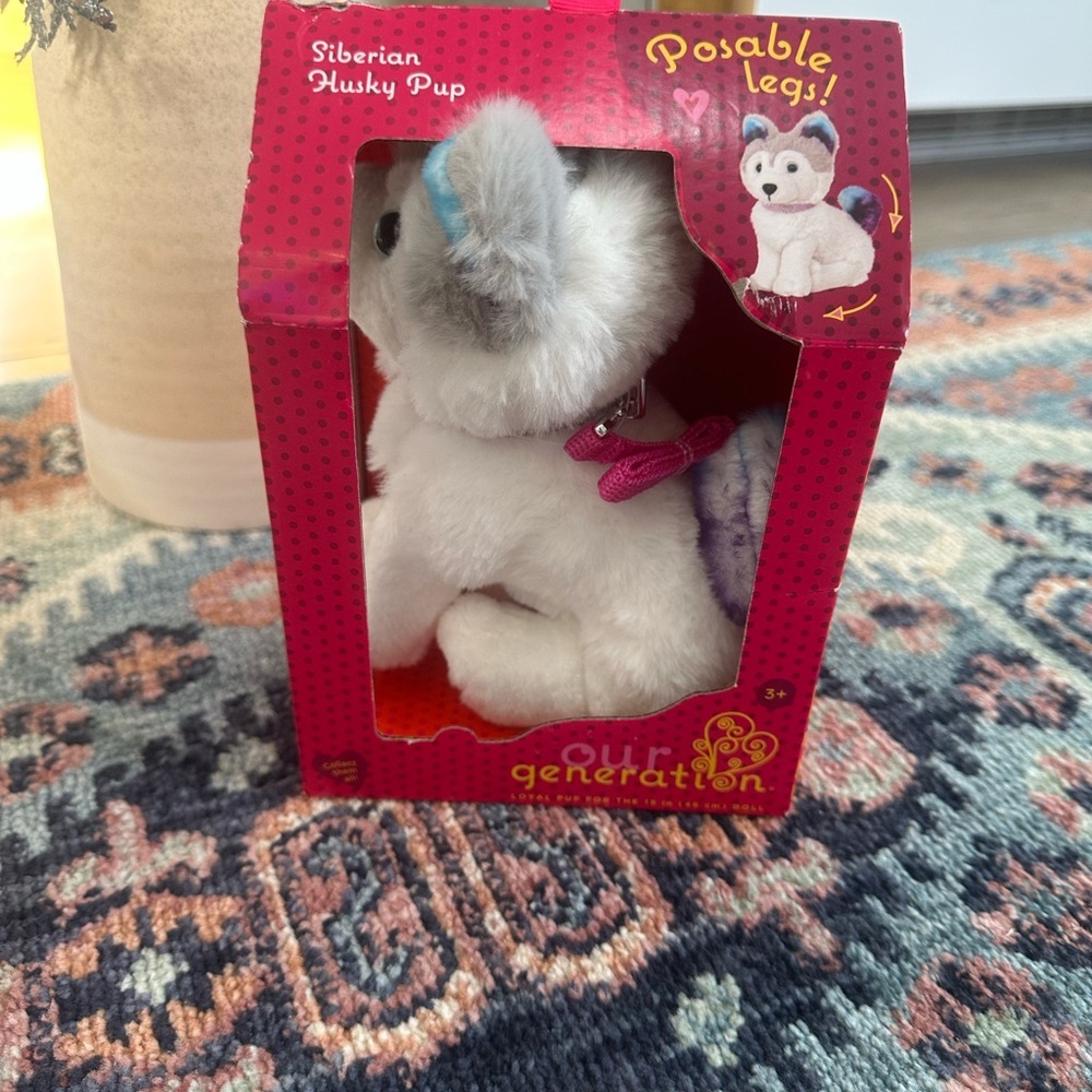 New Our Generation Siberian Husky Posable 6-inch Pet Dog Plush - Picture 14 of 16